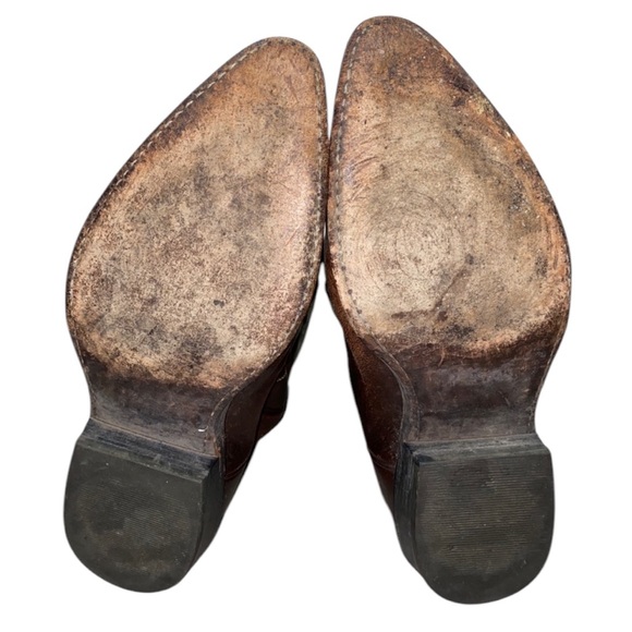 FRYE Cowboy Boots Chestnut Brown Size 8 M - Picture 7 of 16